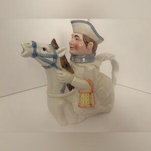 Dept 56 Tea Time Legends Paul Revere No. 17 Teapot Collectible 1990 Hand Painted